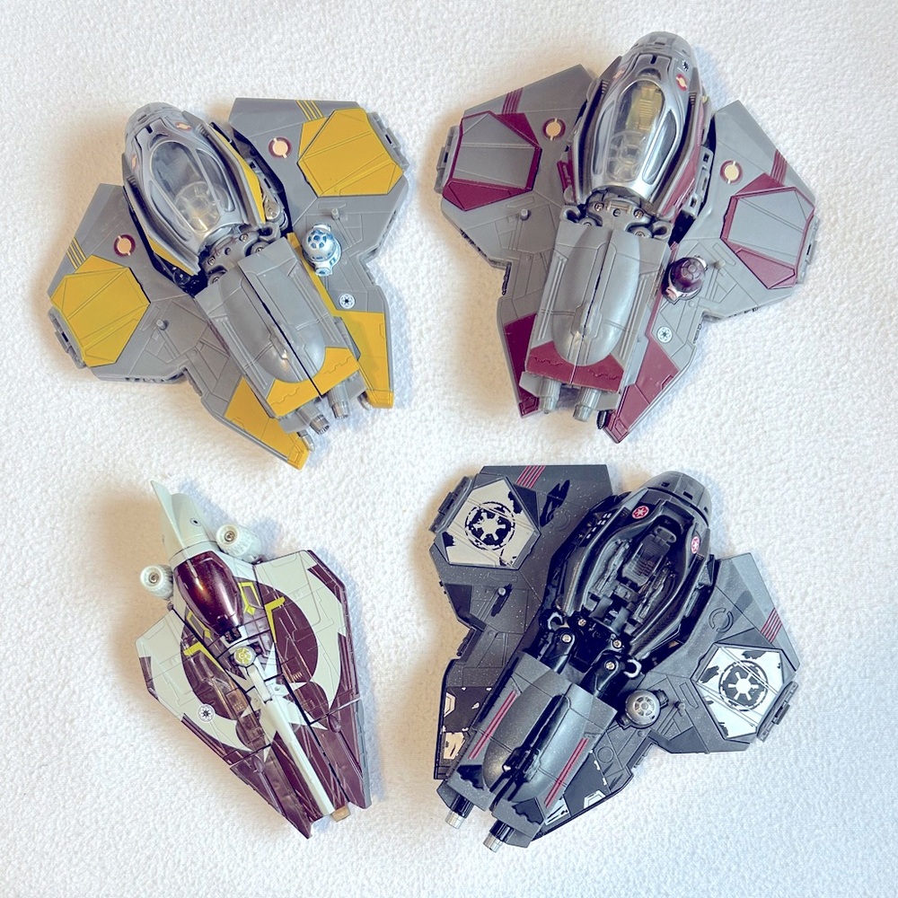 4 Star Wars Transformers Hasbro Mission Fleet Crossovers.  Vintage 2005-2006